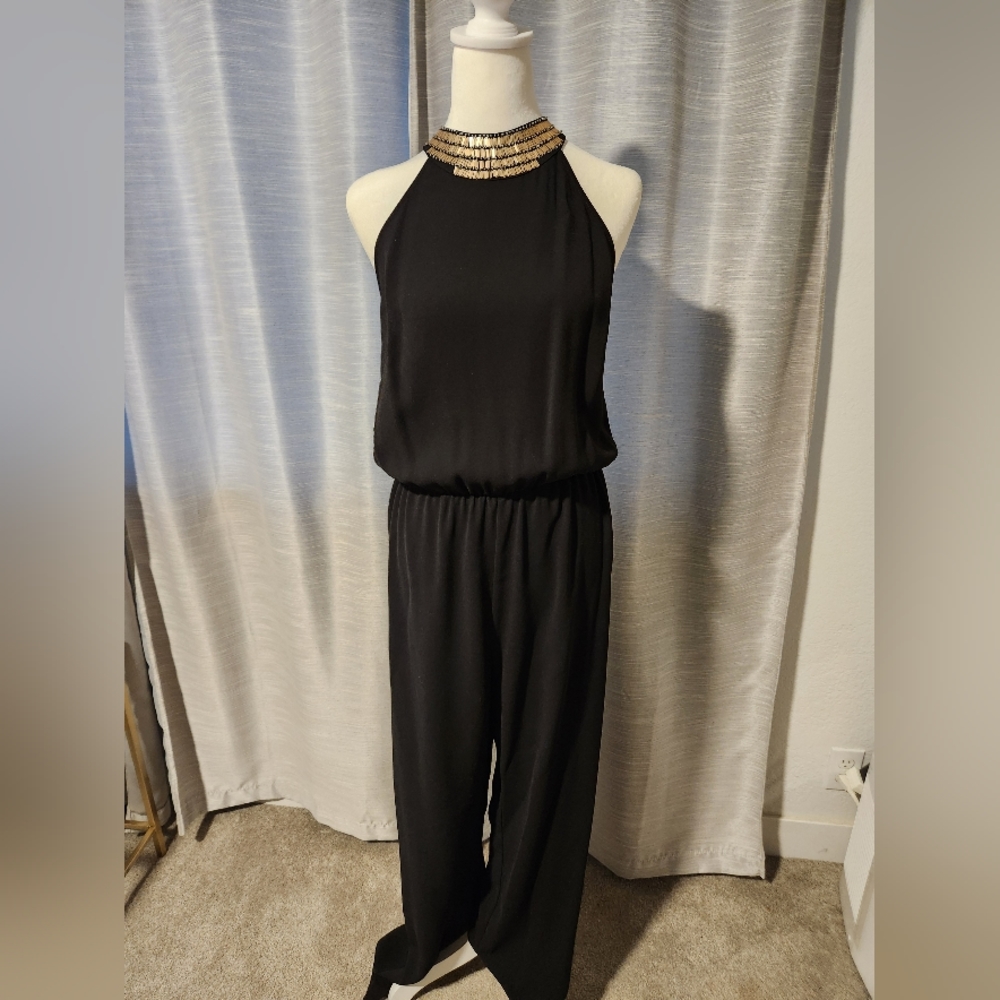 H&M Gold Embellished Jumpsuit